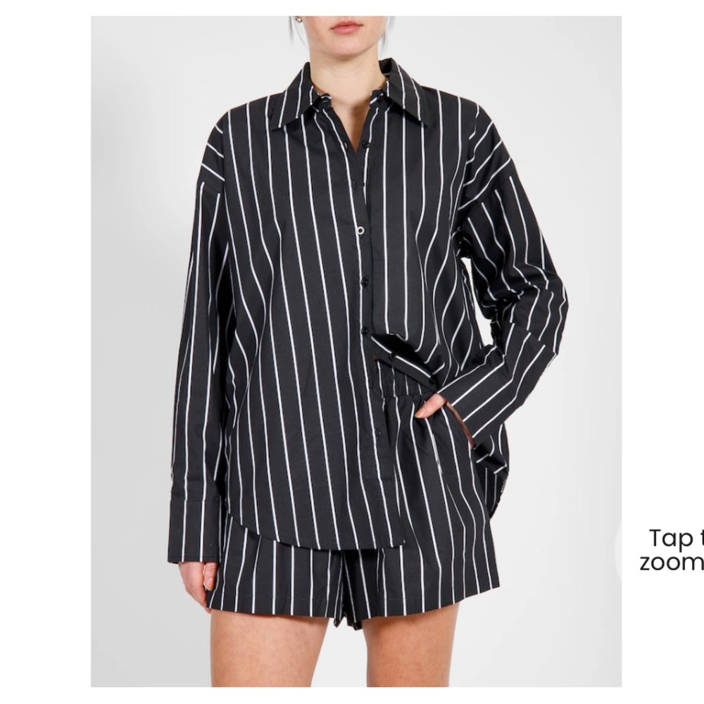 Brunette The Label Black and White Striped set